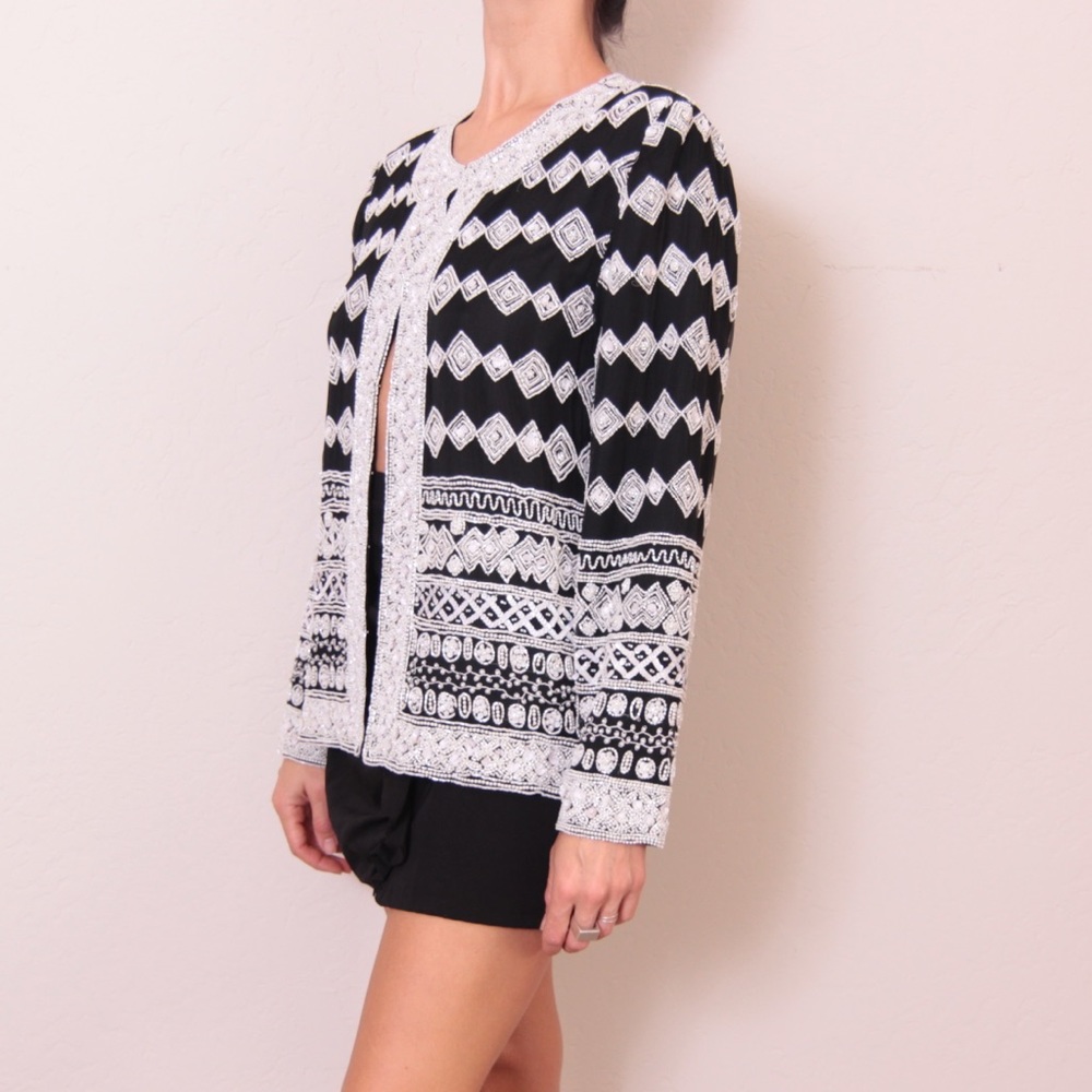 Vintage Laurence Kazar Beaded Blazer Jacket